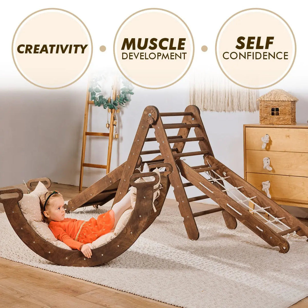 5-in-1 Montessori Climbing Set Chocolate