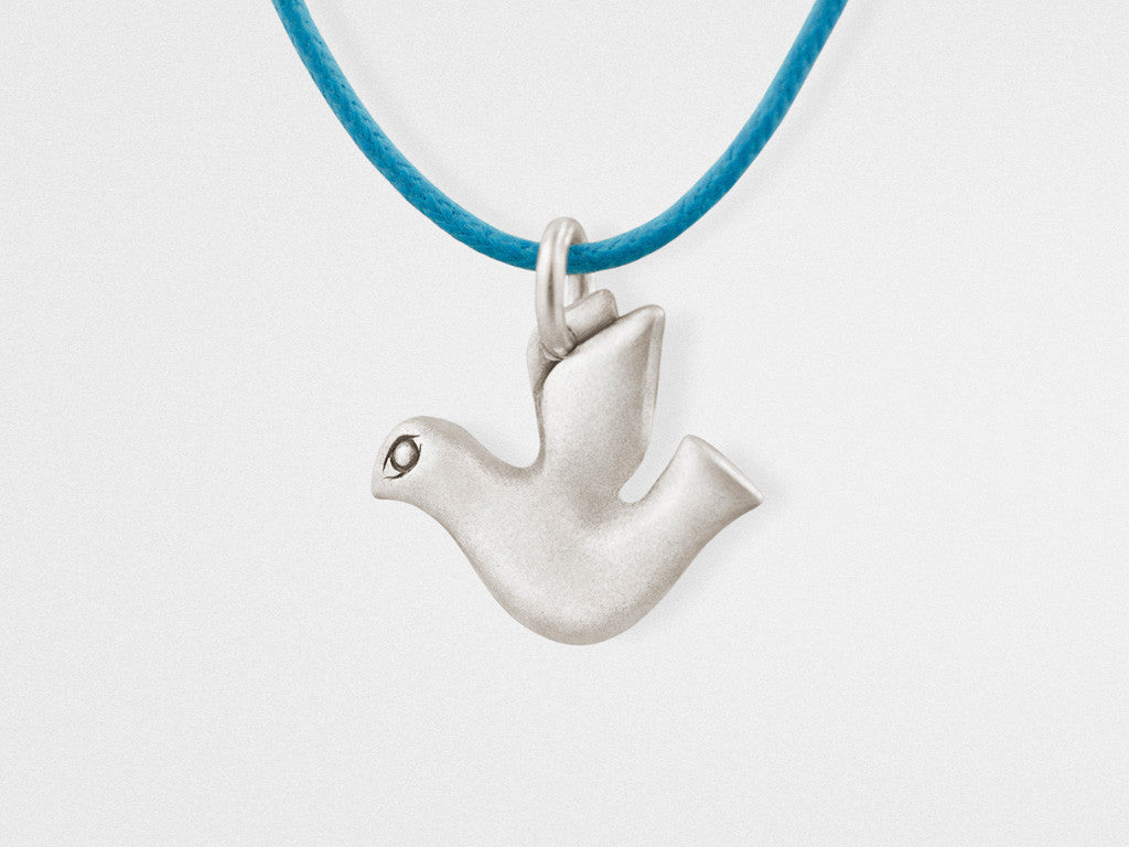 Dove Pendant in Oxidized Sterling Silver