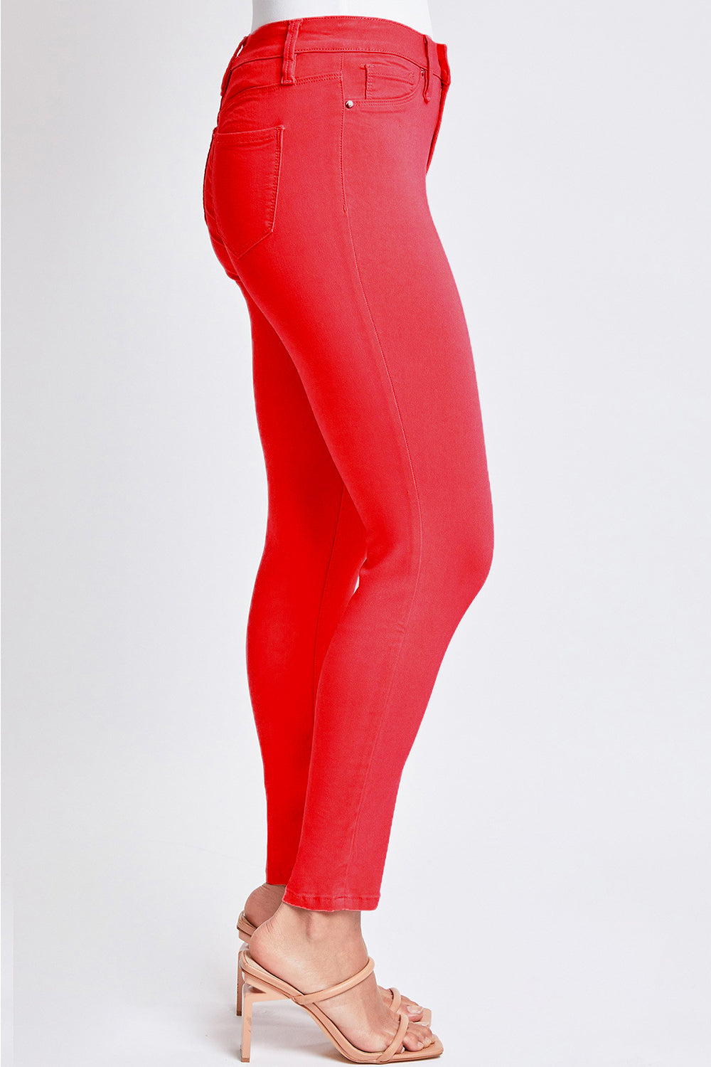 Red Full Size Hyperstretch Mid-Rise Skinny Jeans