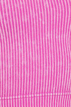 Zenana Washed Ribbed Cropped Tank