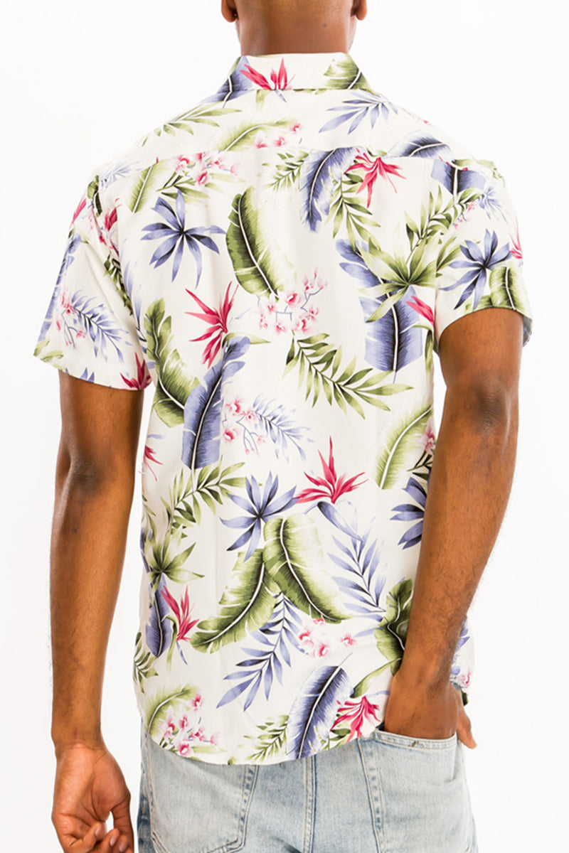 Digital Print Hawaiian Short Sleeve Shirt