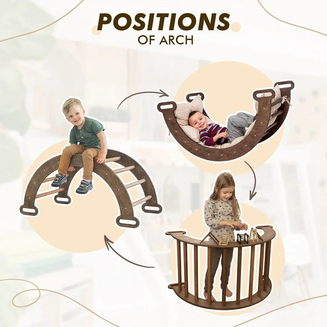 5-in-1 Montessori Climbing Set Chocolate