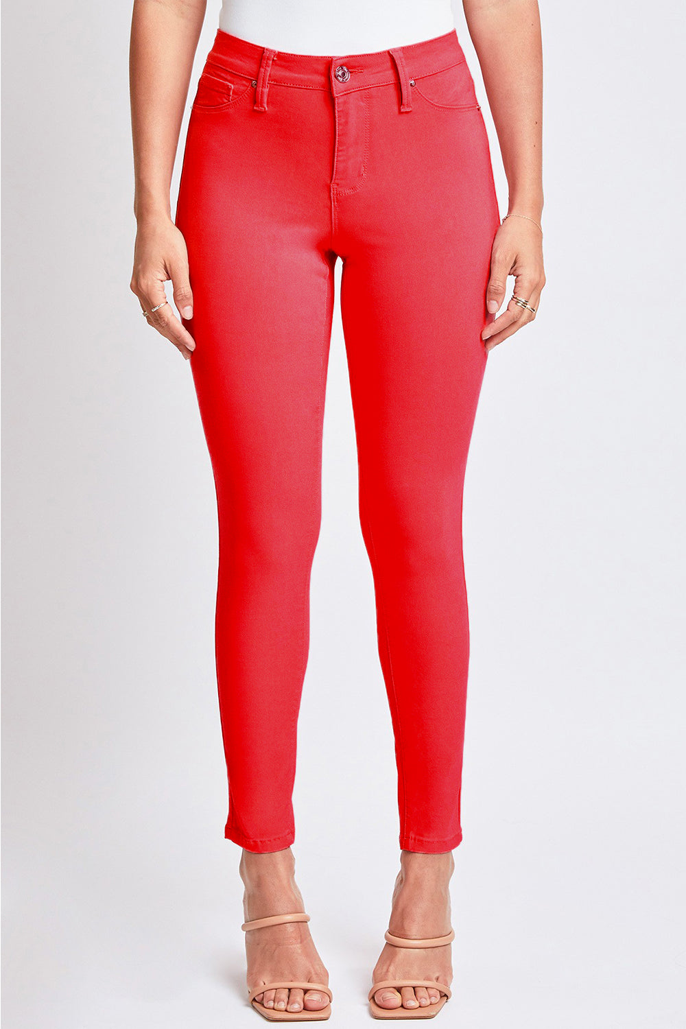 Red Full Size Hyperstretch Mid-Rise Skinny Jeans