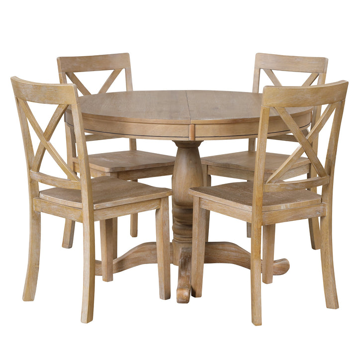 Modern Dining Table Set For 4 Round Table 4 Chairs