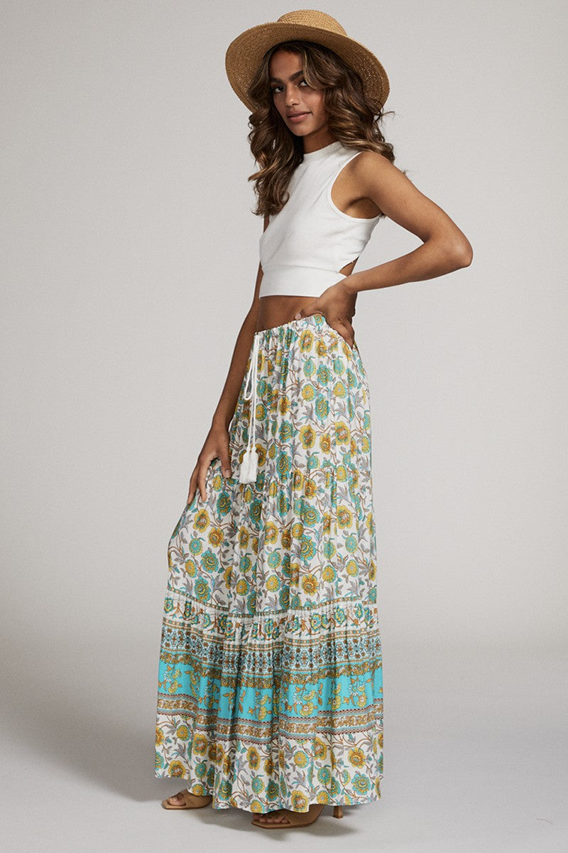 Printed Maxi Skirt