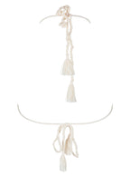 El Zafiro Ecru Hand-Crocheted Bikini Top