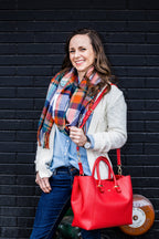 Jane Red Vegan Leather Satchel