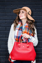 Jane Red Vegan Leather Satchel