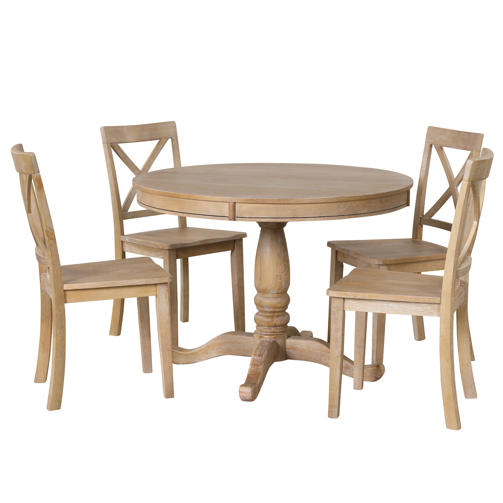 Modern Dining Table Set For 4 Round Table 4 Chairs