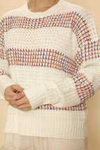 Multicolored Striped Knit Sweater