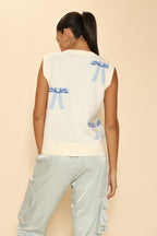 All Over Bow Knit Vest