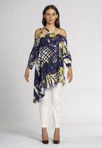 Gelsomino Oversized Printed Silk Kaftan Top