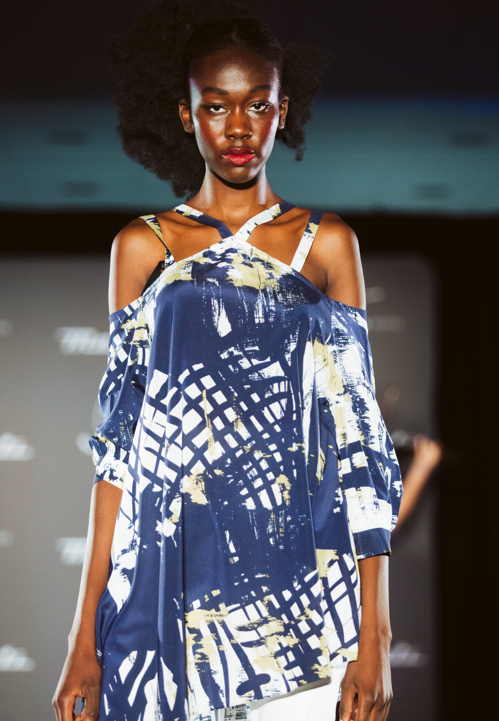 Gelsomino Oversized Printed Silk Kaftan Top