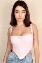 Romance Red Bustier Corset Crop Top