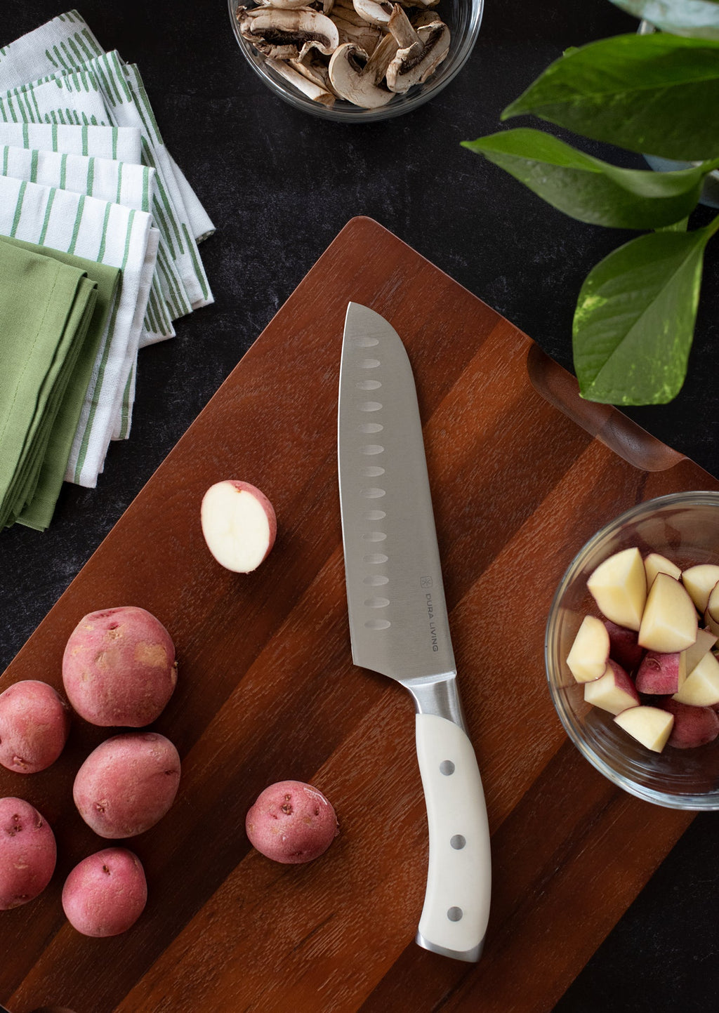 Elite 7 Inch Santoku Knife | Cream