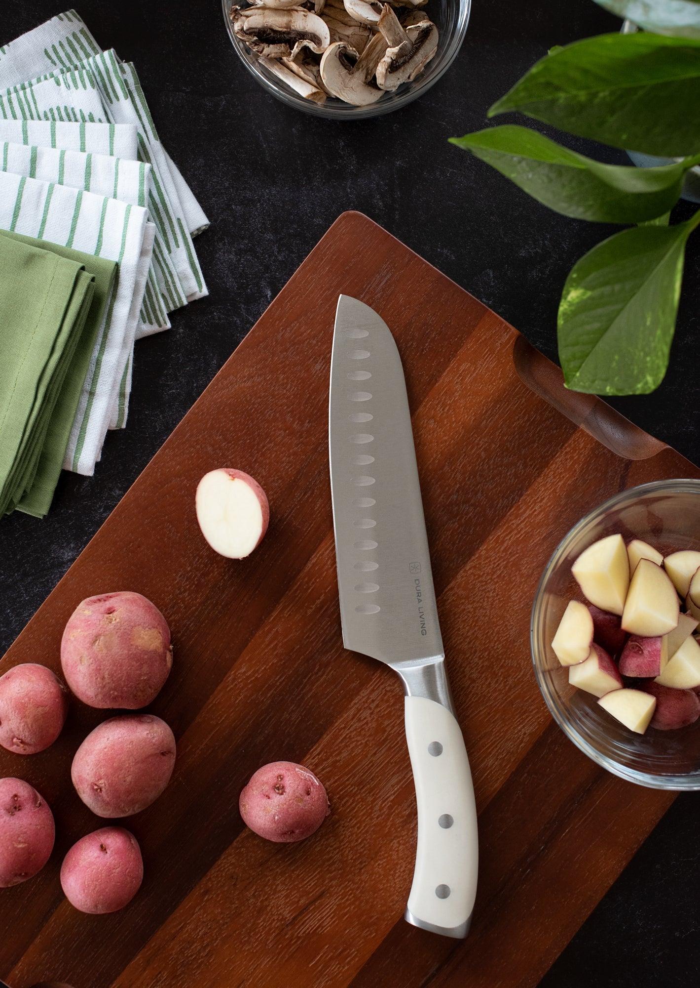 Elite 7 Inch Santoku Knife | Cream