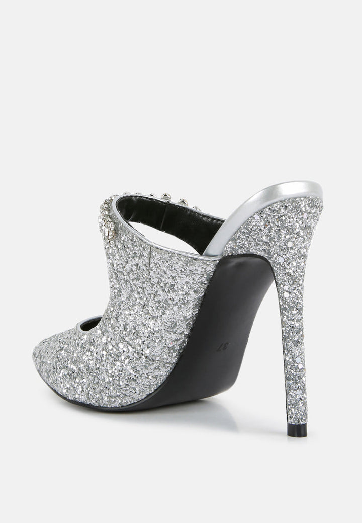 Twinklet Glitter Diamante Embellished Stilettos