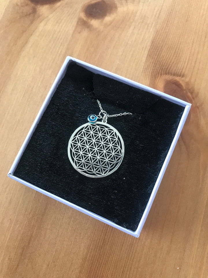 925 Sterling Silver Flower of Life Necklace