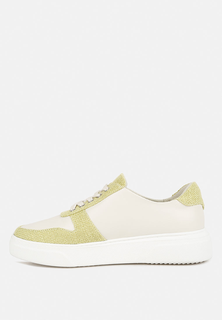 Kjaer Dual Tone Leather Sneakers