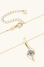 Moissanite 1 Ct in 925 Sterling Silver Necklace