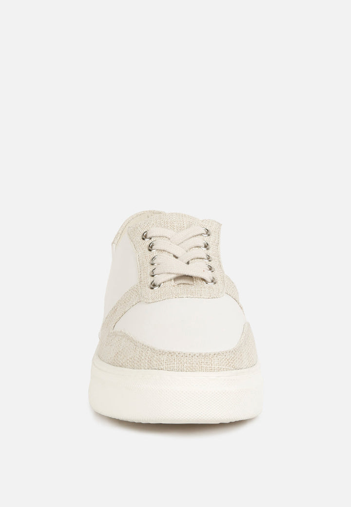 Kjaer Dual Tone Leather Sneakers