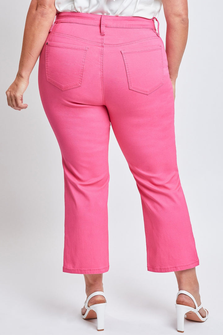 Coral Jeanswear Full Size Mid-Rise Hyperstretch Cropped Straight Pants