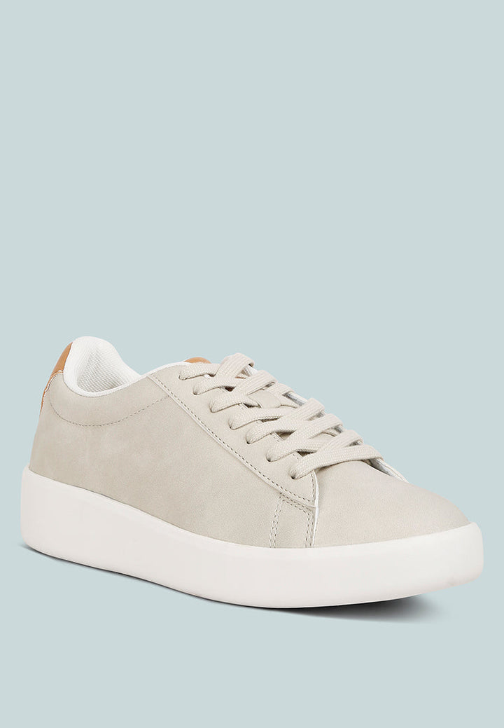 Minky Lace Up Casual Sneakers