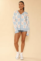 Easter Bunny Check Cardigan