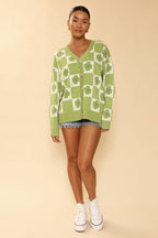 Shamrock Check Cardigan