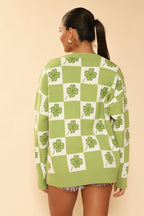 Shamrock Check Cardigan