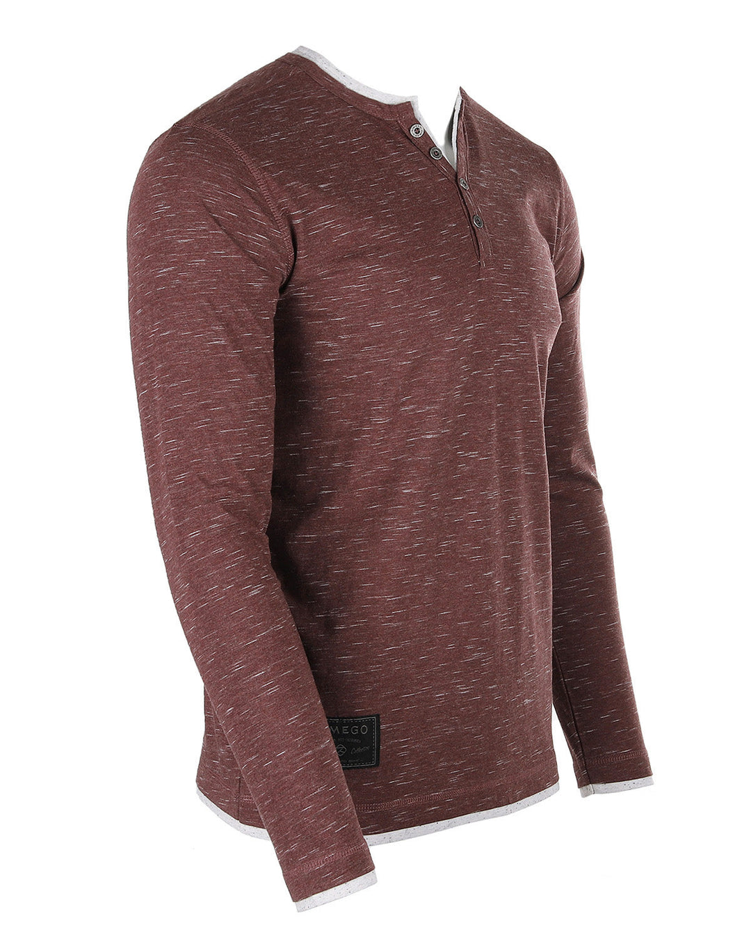 Long Sleeve Double Layered Y-Neck Fashion Henley