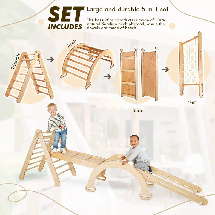 Montessori Climbing Frame Set 5 pcs