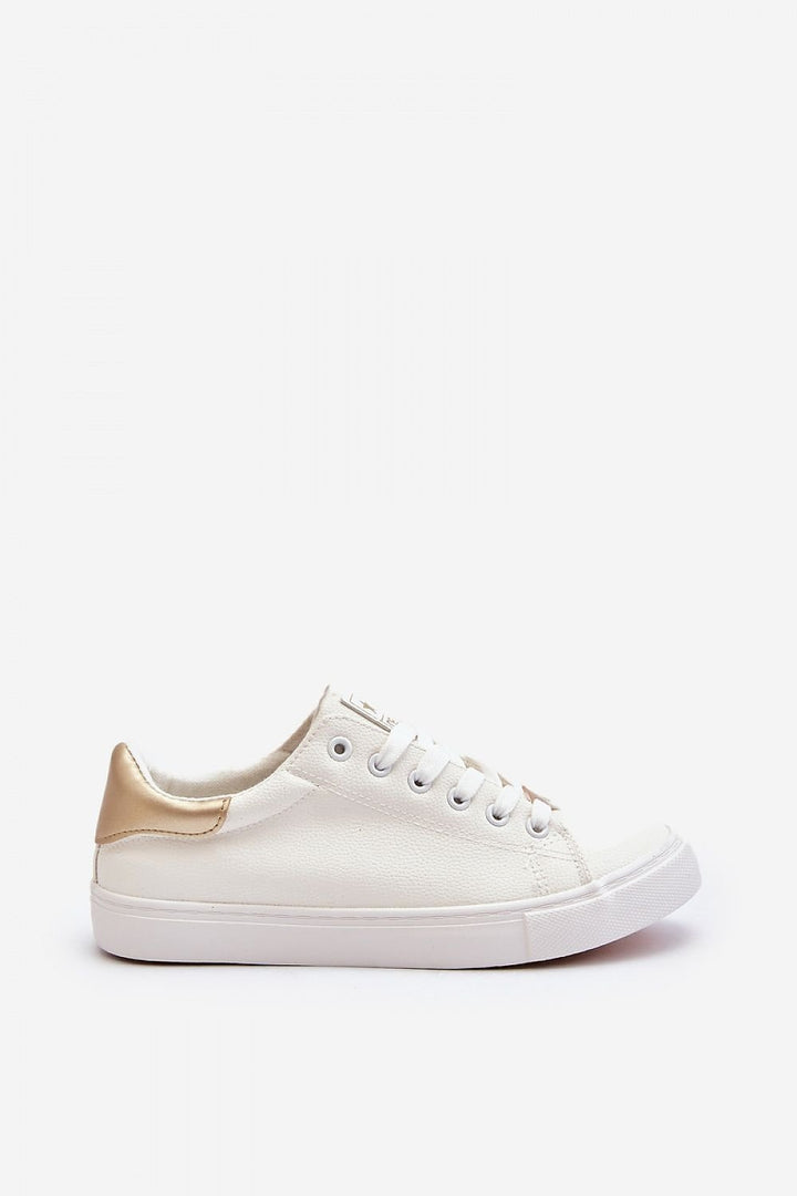 Classic Low-Top Laced Sneakers in White