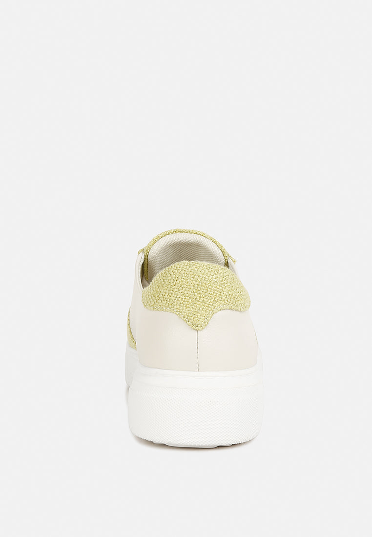 Kjaer Dual Tone Leather Sneakers