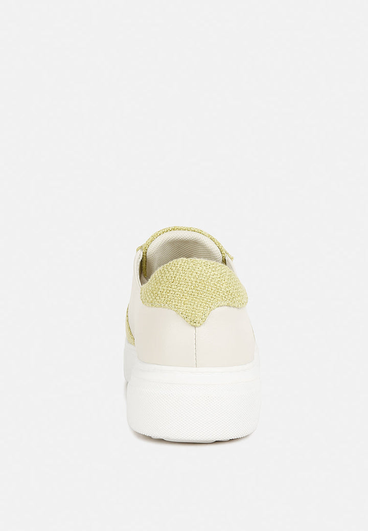 Kjaer Dual Tone Leather Sneakers