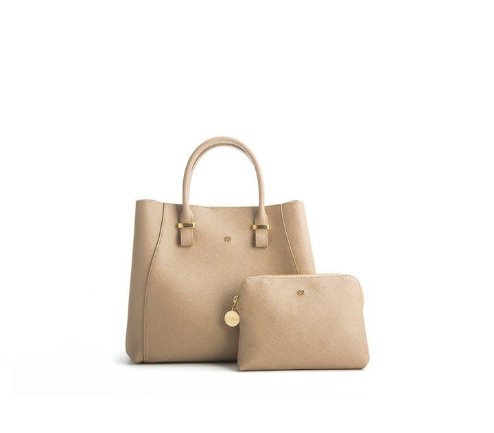 Jane Light Brown Vegan Leather Satchel