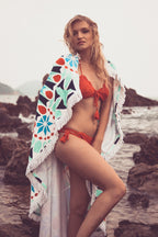 El Zafiro Ecru Hand-Crocheted Bikini Top