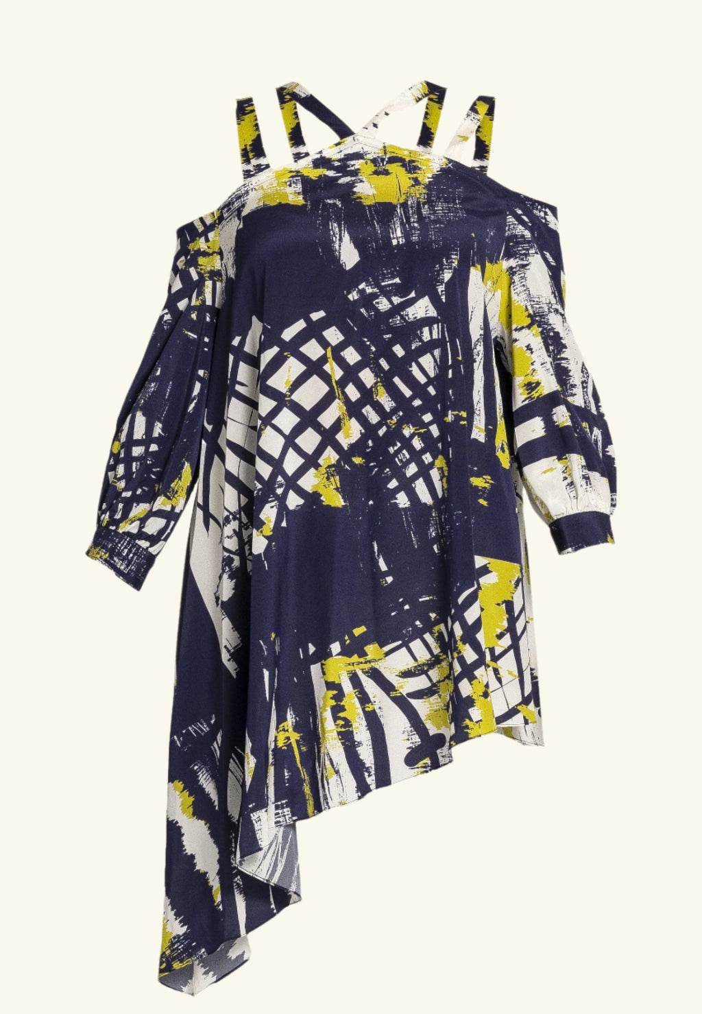 Gelsomino Oversized Printed Silk Kaftan Top