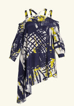Gelsomino Oversized Printed Silk Kaftan Top