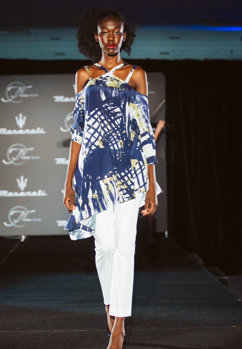 Gelsomino Oversized Printed Silk Kaftan Top