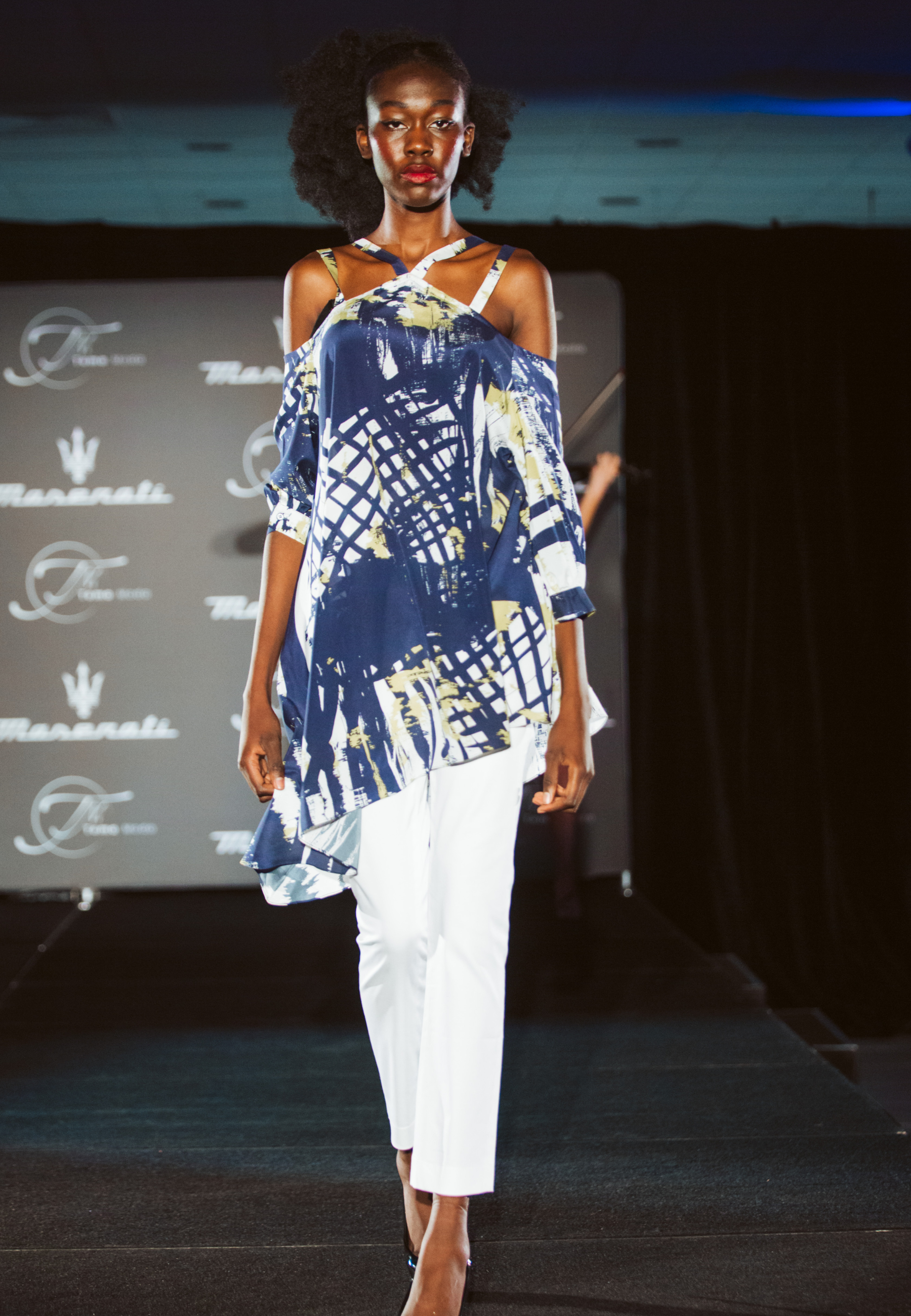 Gelsomino Oversized Printed Silk Kaftan Top