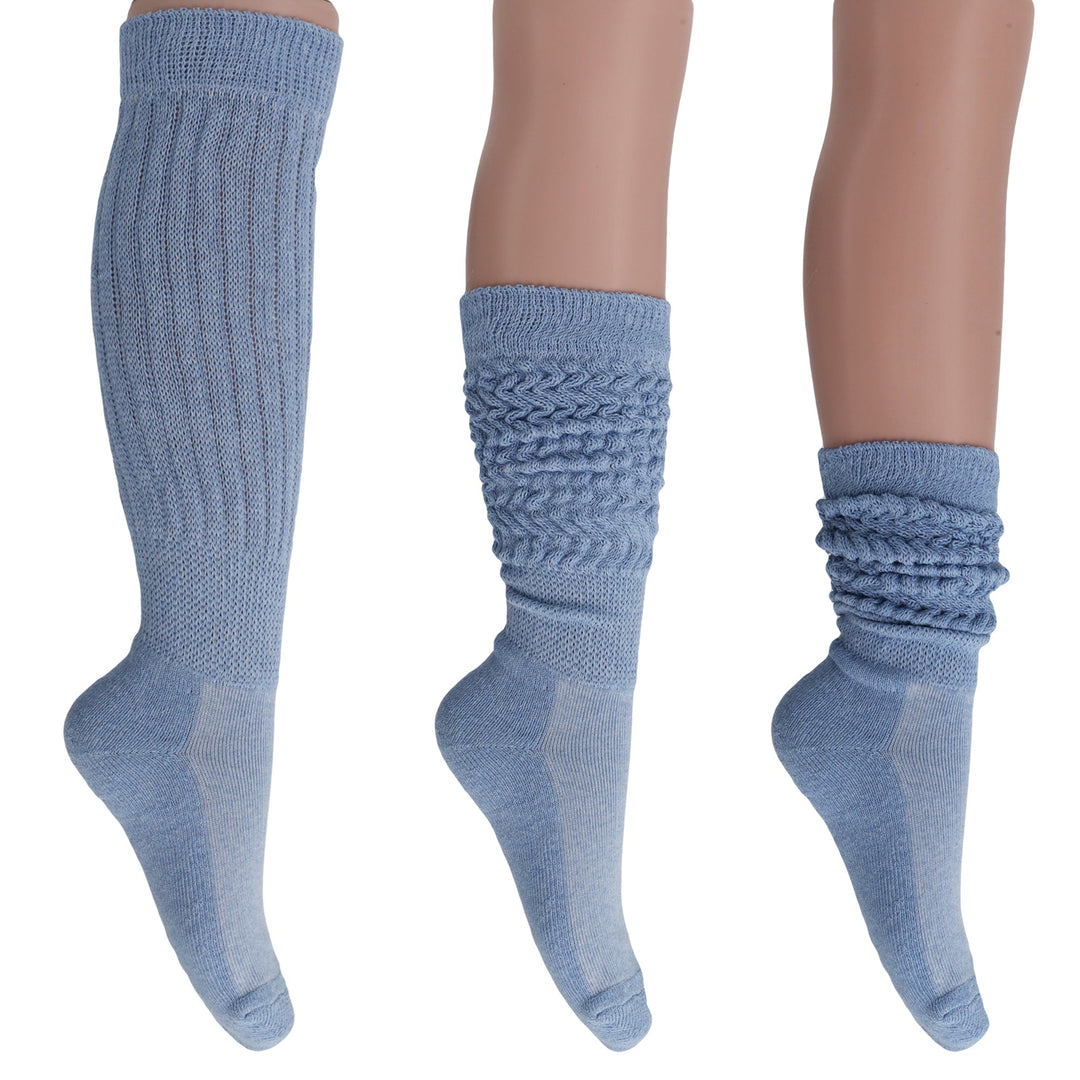 Slouch Socks for Women Extra Long Heavy Slouchy Scrunch Cotton Size 5 to 10