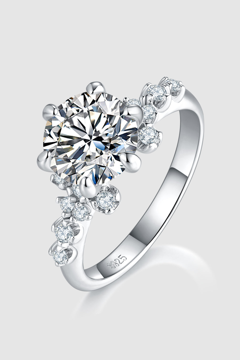 2 Ct Moissanite 925 Sterling Silver Ring