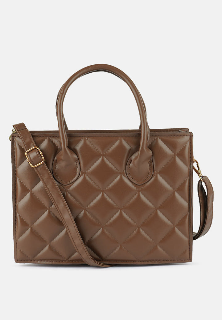 Quilted Structure Hand Bag