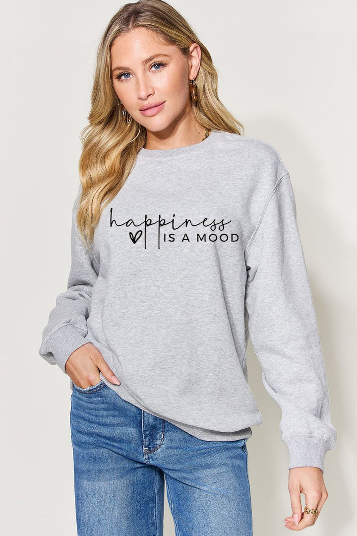 Full Size HAPPINESS IS A MOOD Sweatshirt