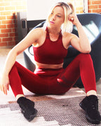 Ashton Sports Bra Maroon