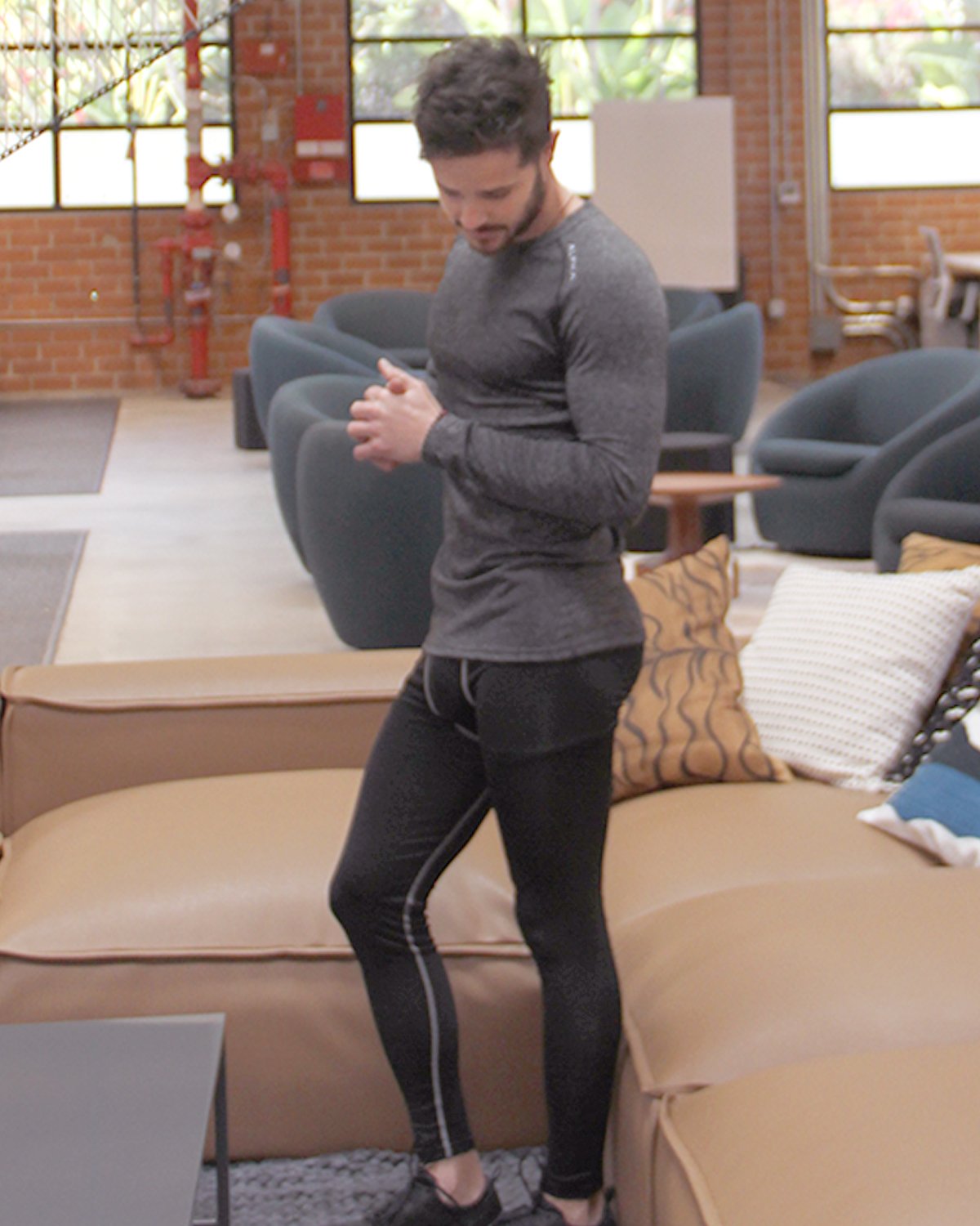 Adrian Men's Long Sleeve Shirt Black