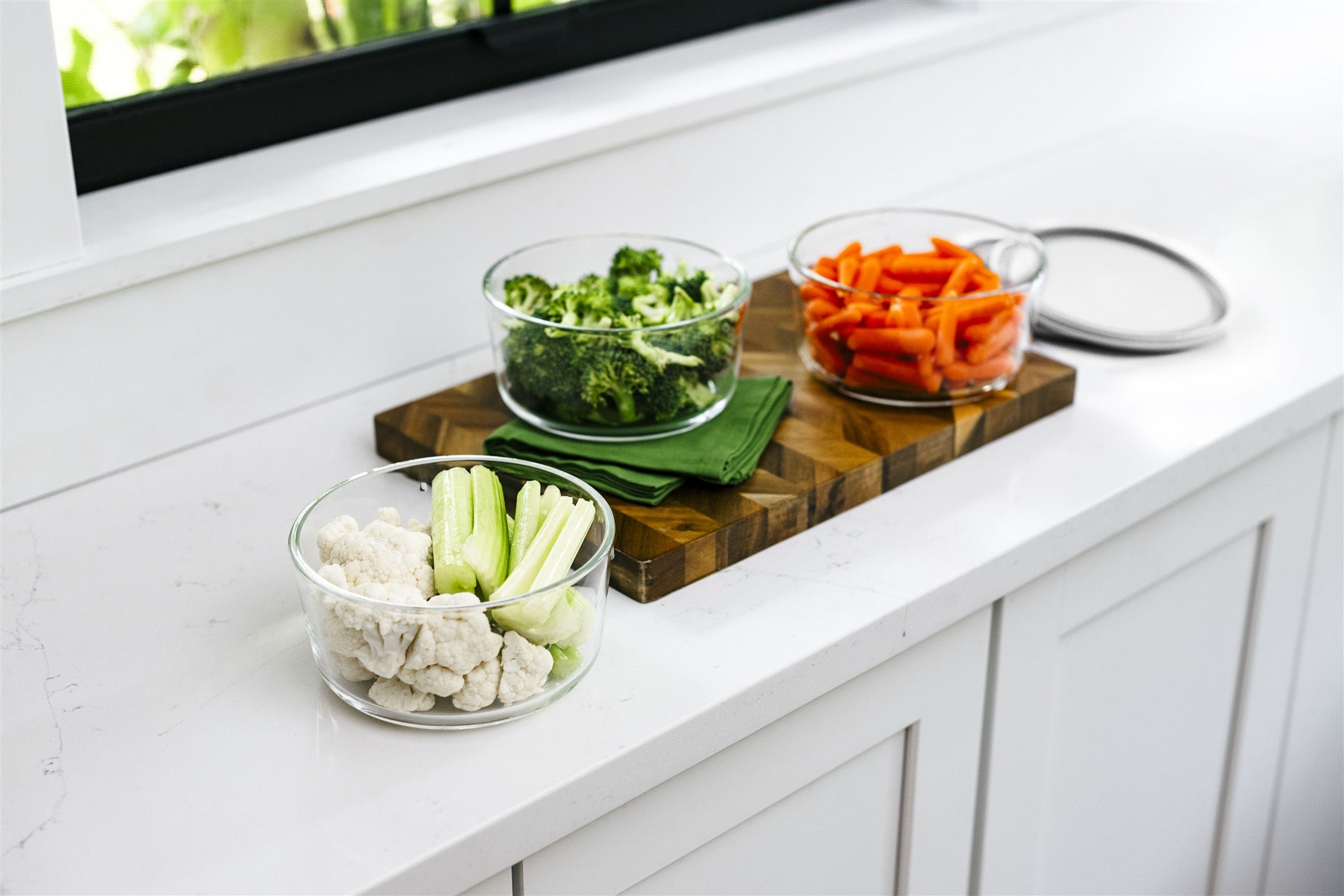 Glass Food Storage Containers 12-Piece (6+6) | White