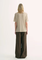 Loose Fit Cashmere Round Neck Short Sleeve Top 'Soft Cloud'