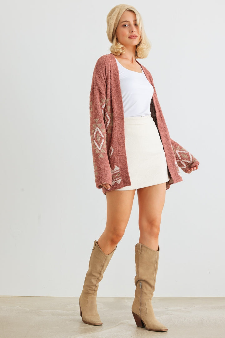 Love Riche Open Front Long Sleeve Cardigan